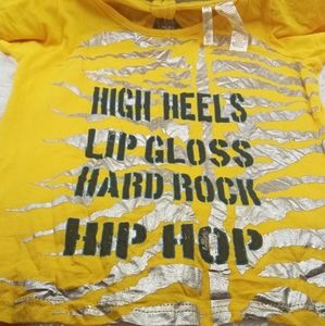 Women Large Gold Shirt